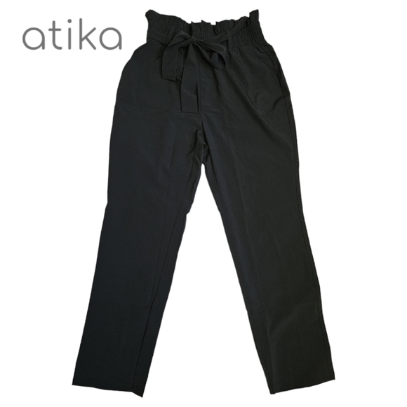 Atika Paper Bag Belted High Rise Pant - Picture 3 of 7